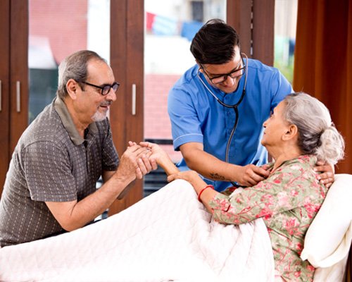 Caregiver Assisting Senior